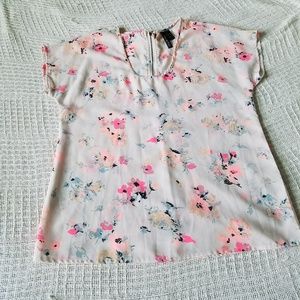 Fun & Flirt Sheer Pink Blouse with Flowers